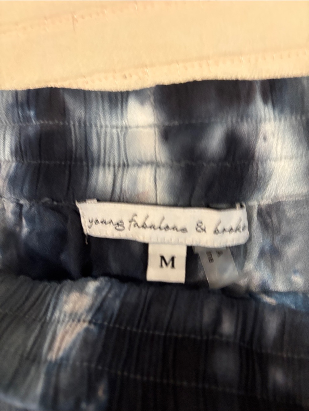 Young Fabulous & Broke Navy Tie-Dye Wide Leg Pants - Picture 2 of 3